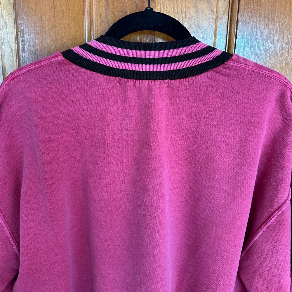 Free People Tricia Fix Collegiate V-neck Sweatshirt - Picture 9 of 9